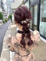 ★お呼ばれヘア編みおろしツイン結婚式★