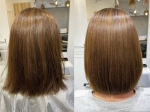 施術メニュー【髪質改善ストレート】お悩み「毛量が多い、まとまらない、朝時間かかる」［髪質改善］