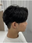 ニュアンスパーマセンターパートフェザーパーマ韓国大阪パーマ