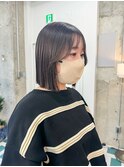 切りっぱなしボブ(20代/30代/ベージュ/グレージュ)MI75