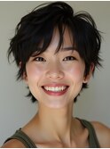 小顔/ボブ/黒髪/ショート/ネビージュ/ワンレン/千歳烏山/調布