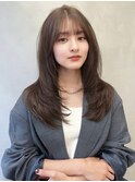 □ 韓国大宮顔周りレイヤーカットハッシュカットワンホンヘア