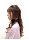 ロング　巻き髪