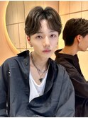 韓国メンズヘア 毛流れセンターパート 韓国アイドルヘア再現