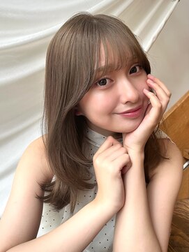 バイオレットジェム(Violet`jem) オリーブベージュ透明感カラーミディアムヘアFU-33