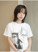 【赤津美奈】レイヤーボブ　シースルーバング　アッシュベージュ