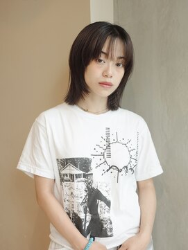 ネロ ヘアサロン ネイビー 渋谷(NERO HAIRSALON NAVY) 【赤津美奈】レイヤーボブ　シースルーバング　アッシュベージュ