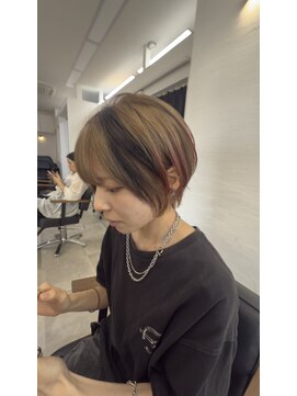 アルメリア 池袋(Arumeria) デザインカラーオレンジショートケアブリーチ