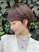 エルヘアメゾン(el. hair maison) 秋色ピンクブラウン*マッシュショート*ショートボブ*ボブ