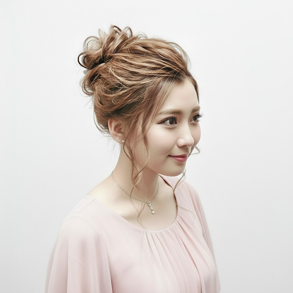 10分ヘアセット お団子