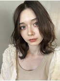 【PARK】オリーブベージュ×ミディアムレイヤー