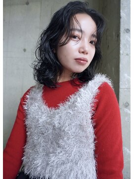 ミディアムパーマ/レイヤーパーマ/ウルフパーマ/ラフパーマ/警固