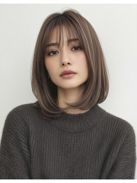 着物ヘア/大人ガーリー/ダークアッシュ/似合わせカット/水戸