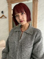 ファルファラ(farfara)&nbsp;【farfara】透明感オレンジレッド/ショート/ボブ