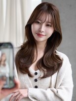 エインアンリー 明治神宮前(AIN.ANLY.) ◎モーブブラウンボルドーカラー韓国ヘアレイヤーカットシャギー