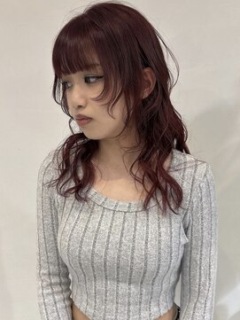 イル(ill) ブリーチなし ダブルカラー チェリーレッド 大須