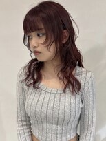 イル(ill) ブリーチなし ダブルカラー チェリーレッド 大須