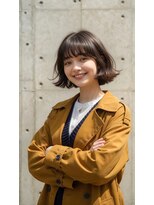 コートフィールエー(CO_T feel.a)&nbsp;洗練された都会の印象。暗髪×シースルーバングボブ