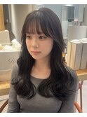 【星野】透明感グレージュ/韓国風カット