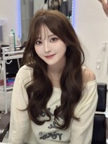 ロムーク 表参道(LOMKH)&nbsp;韓国ロングレイヤーカット顔周りシールエクステ春ハッシュカット