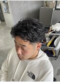 かき上げショート/アップバング/ケアパーマ/メンズカット