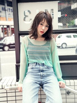 ヘアールーム ルシア 東区 松園店(hair room Lucia) ツヤ感仕込み☆ドライウェット×プチウルフ大人ナチュラルミディ