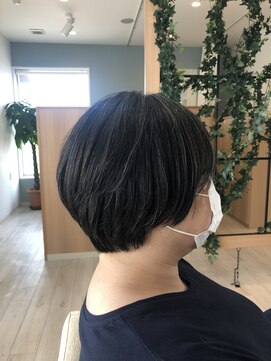 アドラーブル 長岡リップス旭岡店(adorable) 【ナチュラルブラック】小顔コンパクトショート 30代×40代