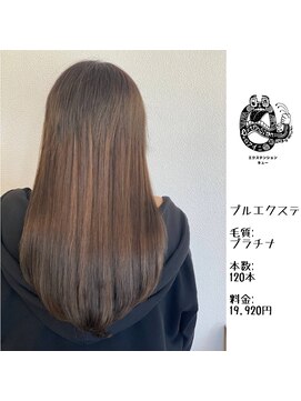 エクステンション キュー(extension Q) プルエクステ/プラチナ毛質42cm(長さ/胸下位)120本19,920円