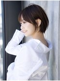 前髪あり小顔ショートボブ20代30代40代【AIN.表参道】川原大地