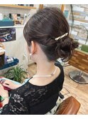 低めシニヨンアレンジ