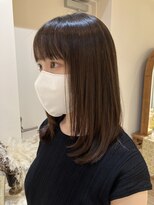 アンド ラ ブランシュ(&.La Blanche) 前髪カタログ/ピンクベージュ/レイヤーカット/顔まわりレイヤー