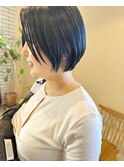 ツヤ感◎クールで大人ノーブルなショートボブ　髪質改善　美髪
