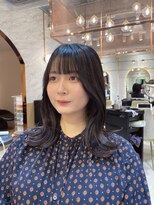 ロンド エスポワール 錦糸町(Lond espoir)&nbsp;黒髪レイヤーロンググレーベージュ前髪パーマ【韓国ヘア鈴木颯】