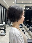 大人可愛い/30代40代50代/前髪あり/丸みショート/クビレ