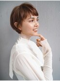 マッシュヘア大人かわいい美髪ネビージュマグネットカラー艶髪