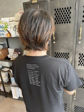 アチーブリス(achieve Liss) 癖毛を活かしたウルフカットメンズマッシュツーブロック