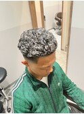 極道パーマ×ホワイトメッシュ