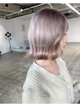 スーパーシーン(SUPER SCENE) 着物ヘア/大人ガーリー/ダークアッシュ/似合わせカット/宜野湾