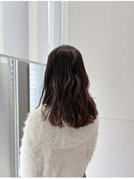 クラウンドット 銀座(crowndot) 髪質改善ケアカラー×パープルブラウン【東銀座,銀座美容室】