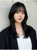 レイヤーボブヘアカラーバレイヤージュ50代くるみちゃんヘア