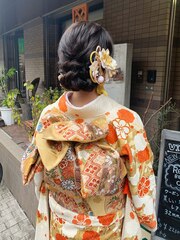 （成人式）振袖着物ヘアセット