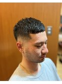 銀座 理容室 刈り上げ ツーブロック クロップ