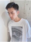ナチュラル爽やかツーブロック 束感アップバング