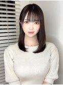 【★★★】大人かわいい小顔ミディ/OL20代30代/ショコラブラウン