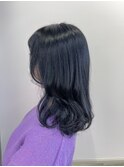 【艶やか♪】セミロング×ネイビーBLACK/新出奈津樹