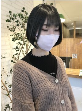 アンドファイン ヘアビューティー(＆Fine hair beauty) ボブ × ブルーグレー