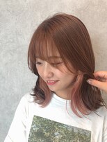 ジーナ セントラル銀座(Zina)&nbsp;インナーカラー＊くびれミディ＊ピンクベージュ【ZinaCENTRAL】