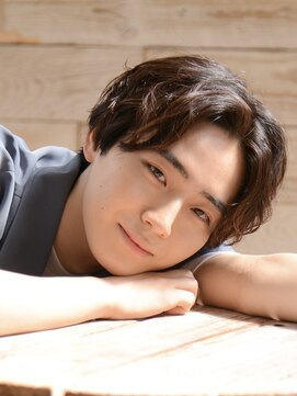 ロアー ヘアー マチルダ 千葉店(RAWR hair MATILDA) 【RAWR】メンズ_韓国風パーマ_センターパート