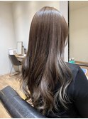 20代30代ゆるふわロンググレージュハイライト