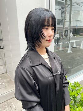 カフ(CAF) CAF松本/顔まわりウルフ/ブルーブラック/大阪/心斎橋